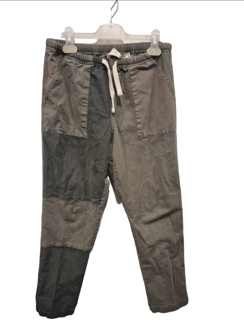 Anthropologie Hei Hei Patchwork Colorblock Utility Pants Olive Green S